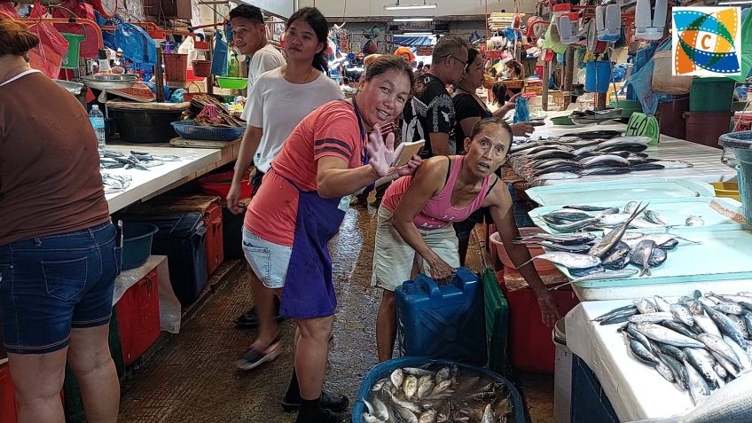 PHILIPPINEN BLOG - In der Frisch-Fischabteilung im Markt von Dumaguete