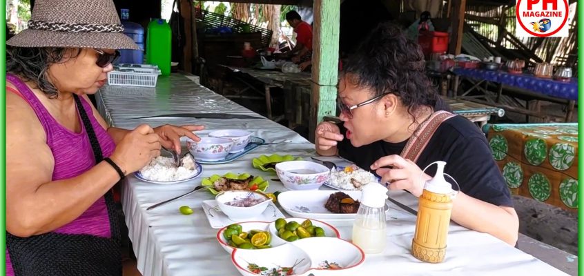 Essen in rustikalen Eßlokalen in Malatapay, Zamboanguita